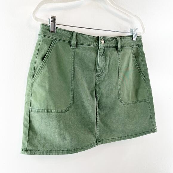 Vineyard Vines Cotton Denim Mini Skirt Green 10 - Picture 6 of 6